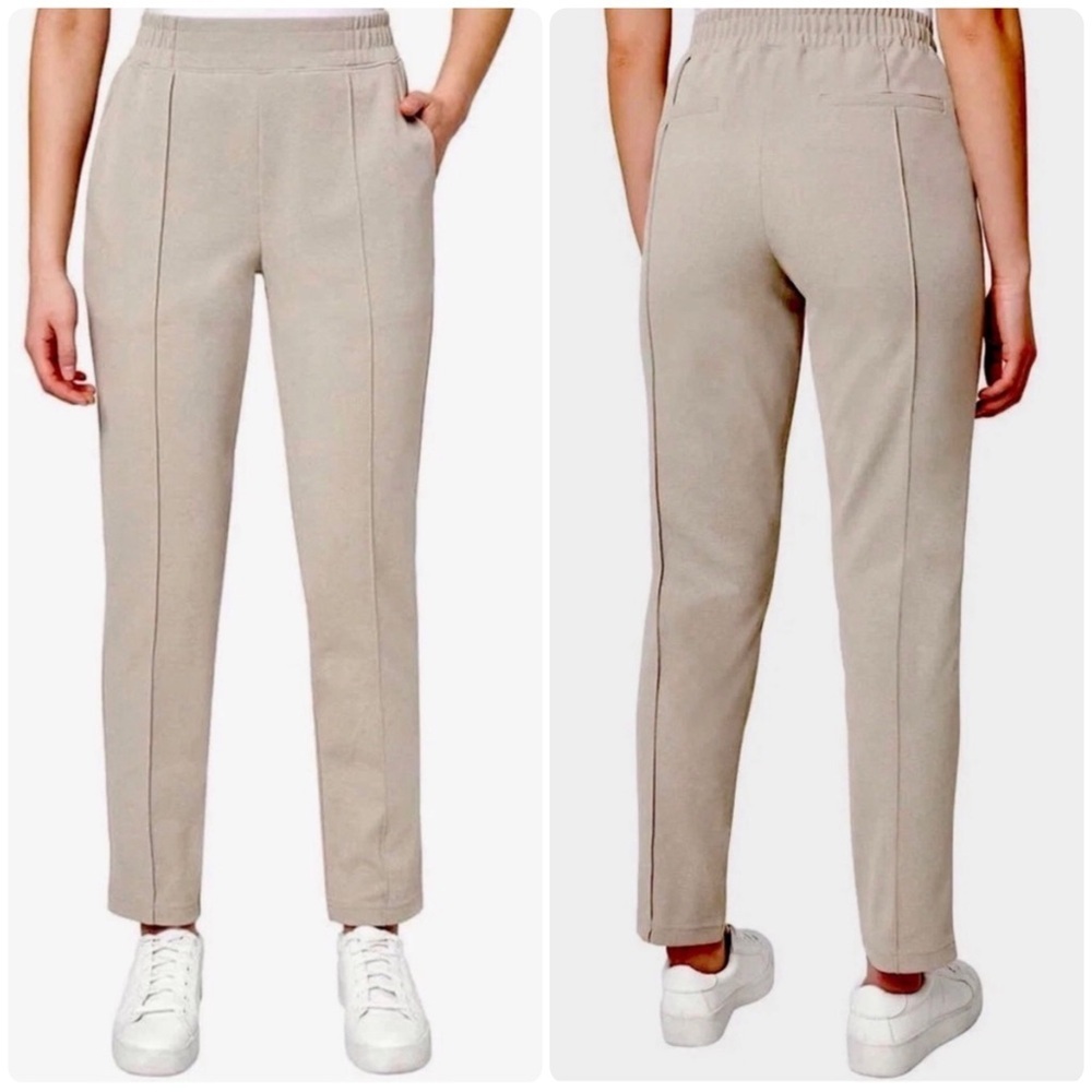 Mondetta Pull on Pintuck Pants Women’s XL Beige Straight Comfort Casual Lounge - Picture 3 of 15